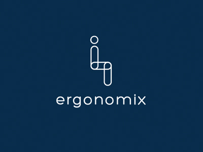 ergonomix branding ergonomic icon identity illustration logo