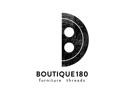 Boutique180 black and white brandon grotesque design distressed identity logo