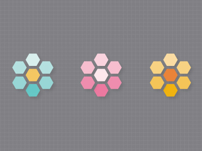 hexploration color design hexagon icon illustration logo