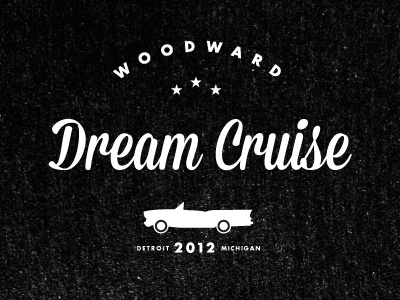 dream cruise 2 automobile car design futura logo lost type co op mission script vintage