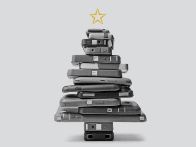 OtterBox holiday card design holiday tree