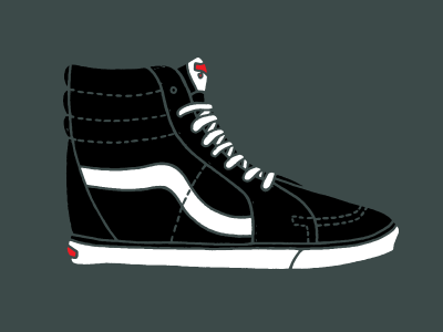 Sk8 Hi design doodle drawing illustration shoe sk8 hi sketch vans vector
