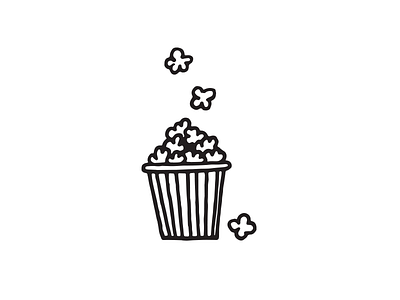 pop pop pop design doodle drawing icon illustration movies pop popcorn vector