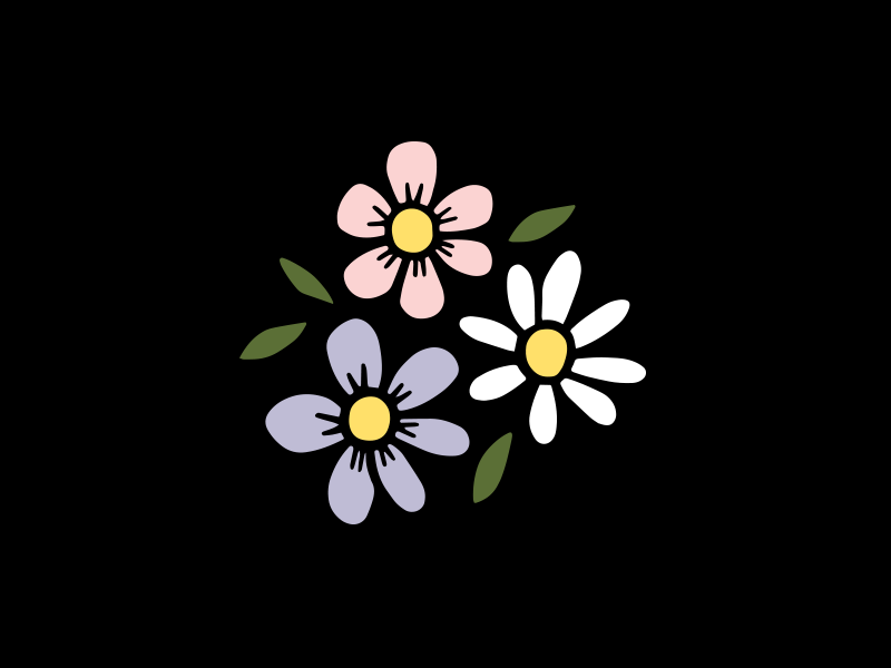 Flowers branding personal icon flowers vector design doodle drawing illustration