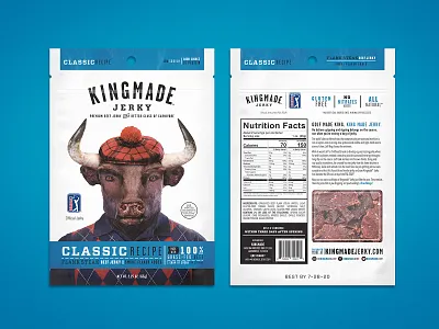 Kingmade Jerky Packaging Classic Recipe beef jerky design kingmade kingmade layout layout design package packaging type