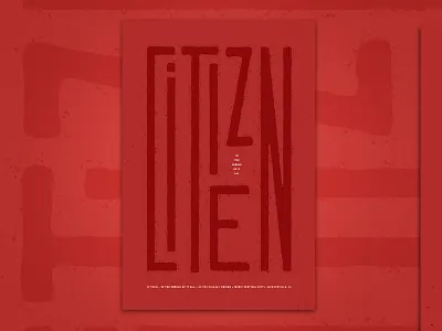 Citizen – In the Middle of it All aiga aigajax citizen design gigposter illustration poster red texture type typography