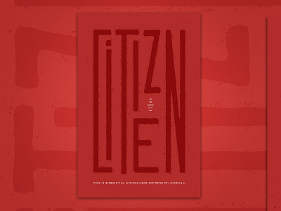 Citizen – In the Middle of it All aiga aigajax citizen design gigposter illustration poster red texture type typography