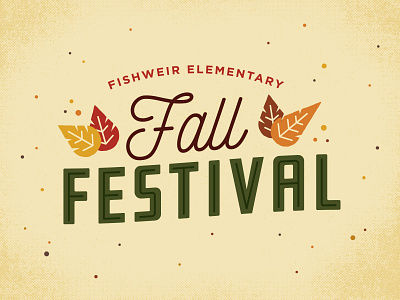 Fishweir Fall Festival Logo design drawing fall festival illustration logo type typography