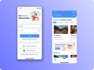 Hotel Booking App : IOS UI app app design booking hotel ios mobile ui ui ux