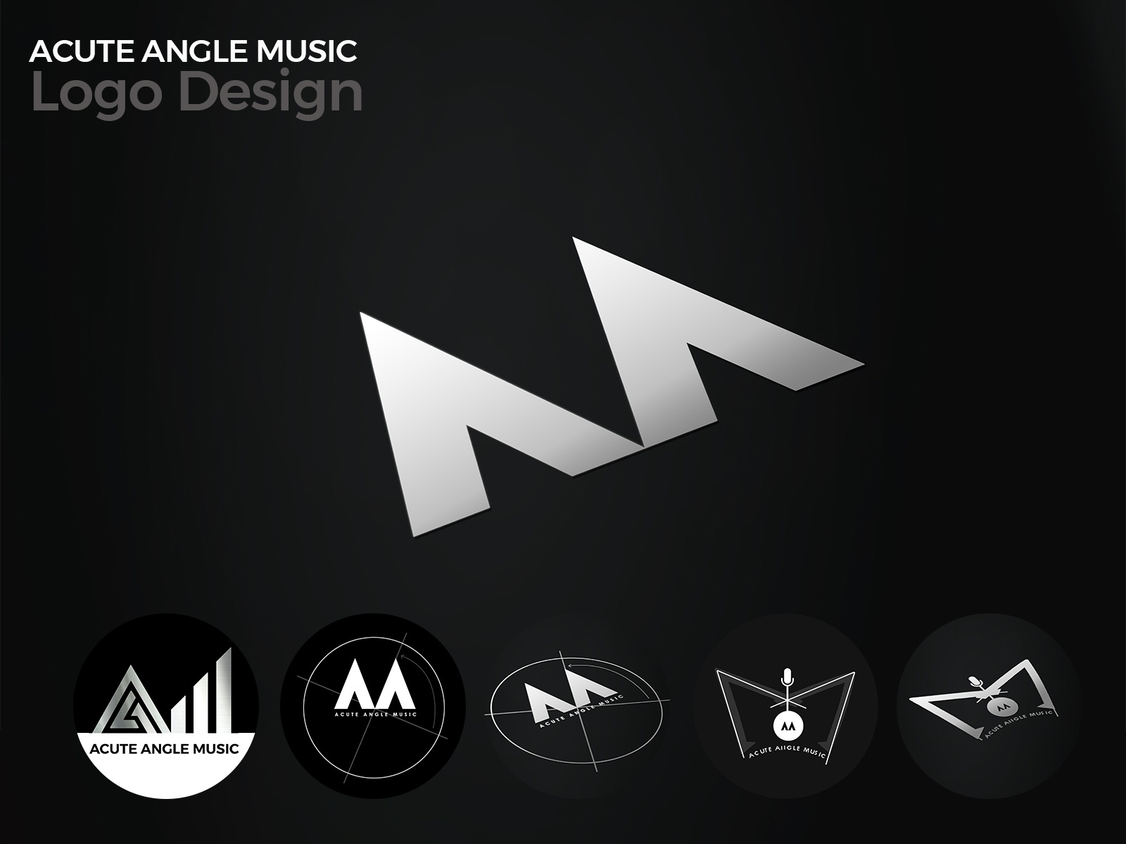 Logo Design For Acute Angle Music by Gaurav Nautiyal on Dribbble