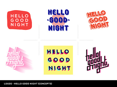 Hello Good Night branding design illustrator logo logo design logo mark logotype typography