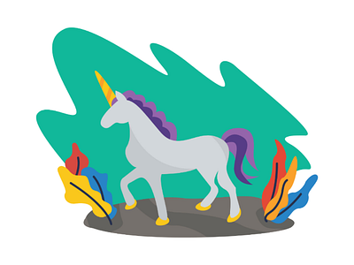Unicorn animal art brave child colorfull cute design flat graphic horse illustration kids little mythology pony unicorn vector