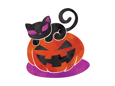 Pumpkin Cat cat design flat halloween holidat illustration pumpkin