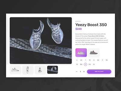 Product Page Concept - Yeezy dailyui e-commerce ecommerce kanye product shop shopping ui ux yeezy