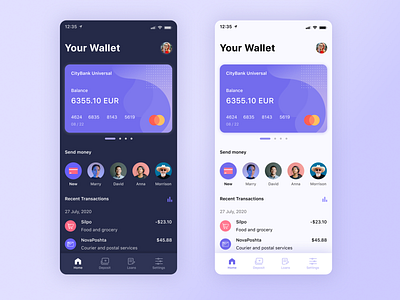 Online Banking - Finance App Concept app banking dark dashboad design finance light minimal ui ux web