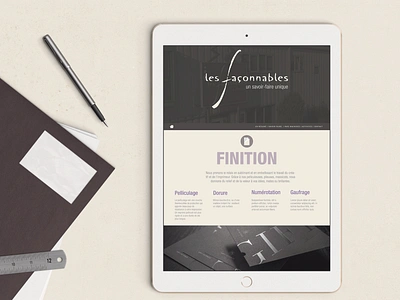 Webdesign and ergonomic redesign - Les Façonnables art concept ergonomic ergonomy france french graphic design graphic designer north paper redesign webdesig website