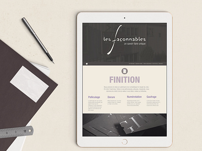 Webdesign and ergonomic redesign - Les Façonnables