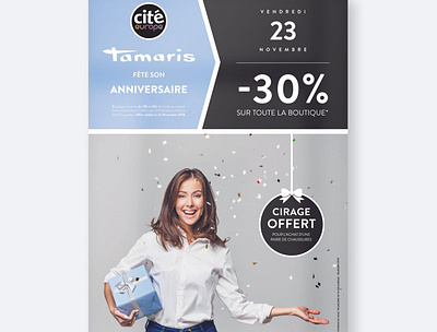 Tamaris - Posters brand communication design france french graphic design graphic designer mall poster print shoe brand shoes shopping center