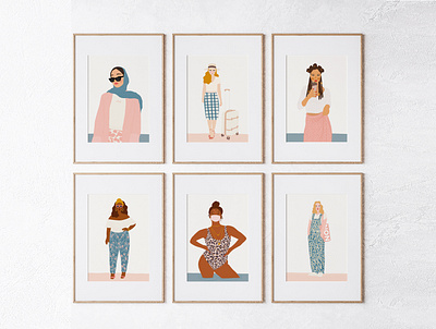 Illustration - Fun with faces art brand communication design feminism feminist france french frenchie gang girls girls support girls graphic design graphic designer print woman womens
