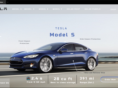 Tesla UI Design