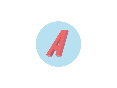 Letter A a alphabet blue letter red