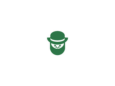 Leprechaun green hat icon leprechaun logo mark