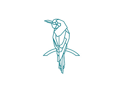 Bird OutLine bird fun logo outline