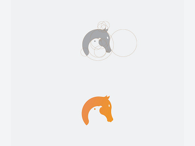horse & Bird logo bird horse icon logo mark negative smart space