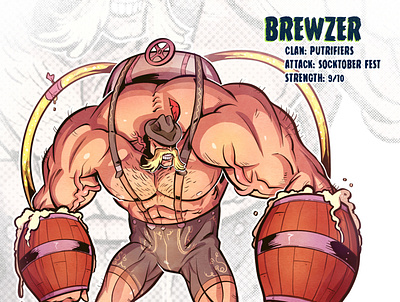 Brewzer anime beer brew character design comic comic book comics illustration manga mutant
