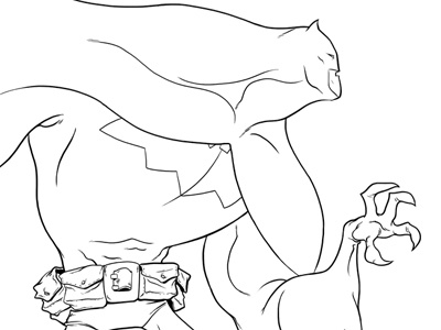 Batman batman comic gesture illustration ink sketch