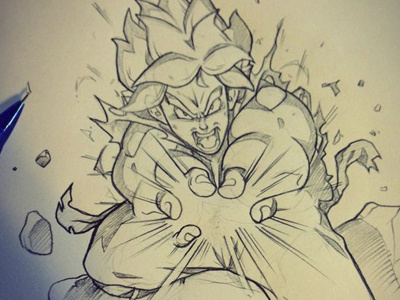 Goku anime dbz dragonball z goku illustration sketch