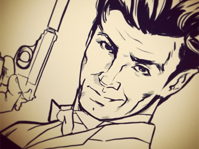 Secret Agent Man bond illustration james bond secret agent spy