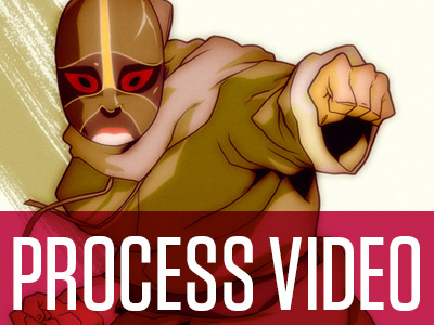 Process Video - Rocky 3 ninjas concept illustration process sketches time lapse video
