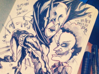 Buttman And The Joke Holio batman beavise and butthead comic illustration inktober joker