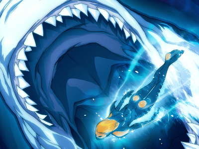 Halloween Countdown #4: Bruce horror horrormovie illustration jaws shark