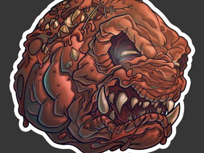 Pumpkinhead - Circle Jerks creature from the black lagoon illustration illustrations madballs mutant stickers