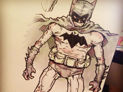 Batman Sketch batman comic gesture illustration ink sketch