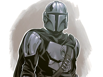 Mandalorian 80s anime character design comic comic book comics drawing illustration luke skywalker mandalorian manga sequential art sketch star wars