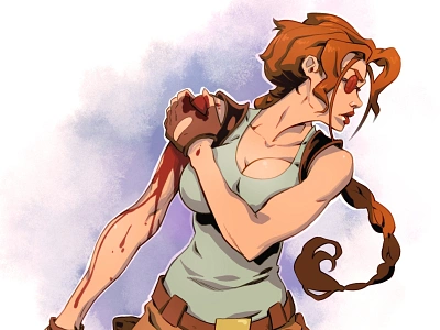 Tomb Raider 90s anime art character design comic comic book comics drawing illustration lara croft manga sketch tomb raider video game