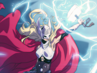 Thor anime character design comic manga marvel thor