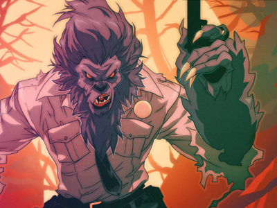 WolfCop horror illustration movie werewolf wolfcop