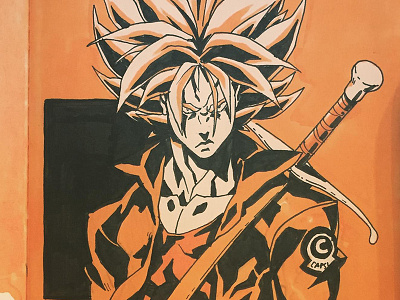 Trunks - Inktober anime comic book comics dbz dragonball z graphic novel illustration manga power rangers trunks