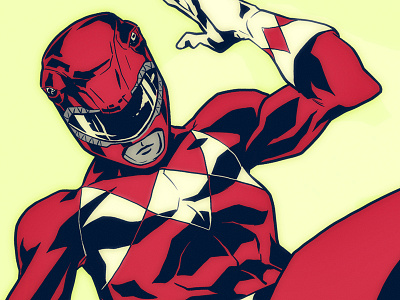 Red Ranger anime boom comics comic book comics dc illustration manga marvel mmpr power rangers red ranger