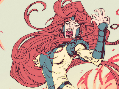 Jean Grey anime character design comic book comics graphic novel illustration jean grey manga x men xmen