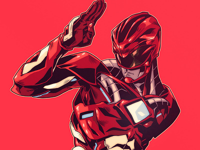 Red Ranger anime boom comics comic book comics dc illustration manga marvel mmpr power rangers red ranger