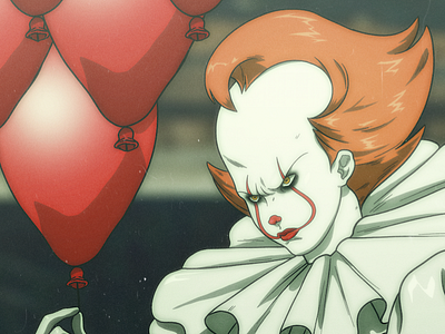 Pennywise anime comic book illustration manga pennywise stephen king