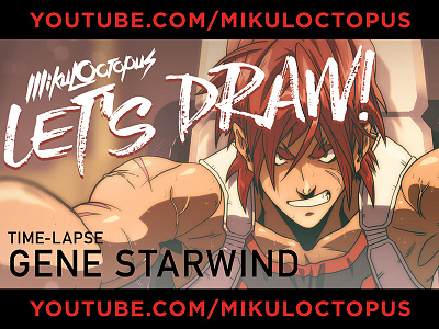 Gene Starwind Time-Lapse anime art comic book comics draw gene starwind illustration manga outlaw star sketch
