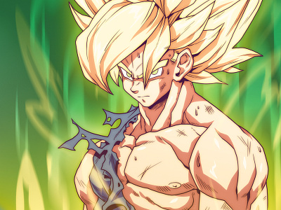 Super Saiyan Goku by Mike Anderson on Dribbble