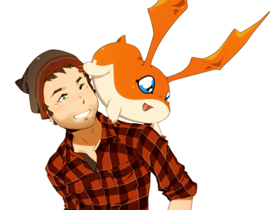 Anime Mike anime digimon plaid