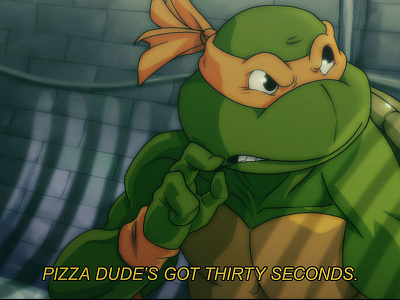 Pizza Dude's got thirty seconds anime cartooning character design comic comic book illustration manga mutants teenage mutant ninja turtles tmnt